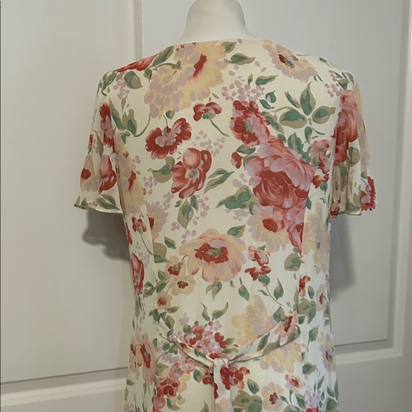 Talbots Cream Floral Maxi Dress - Picture 4 of 8